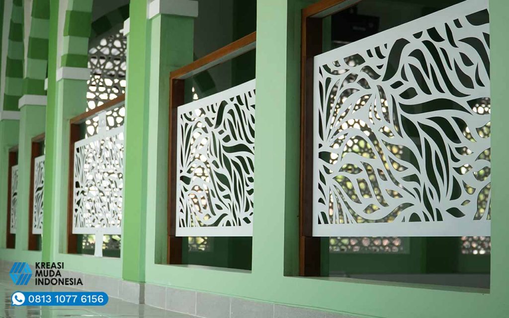 laser cutting railing tangga masjid solo raya